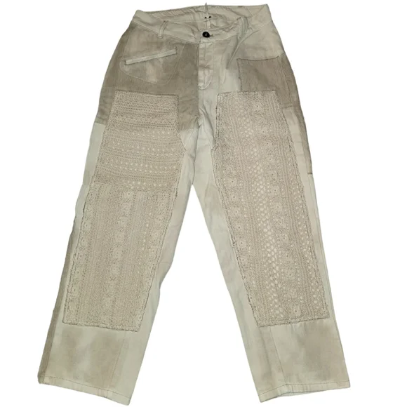 Free People Pretty Lies Patchwork Harem Pants Size/8 - Picture 4 of 8